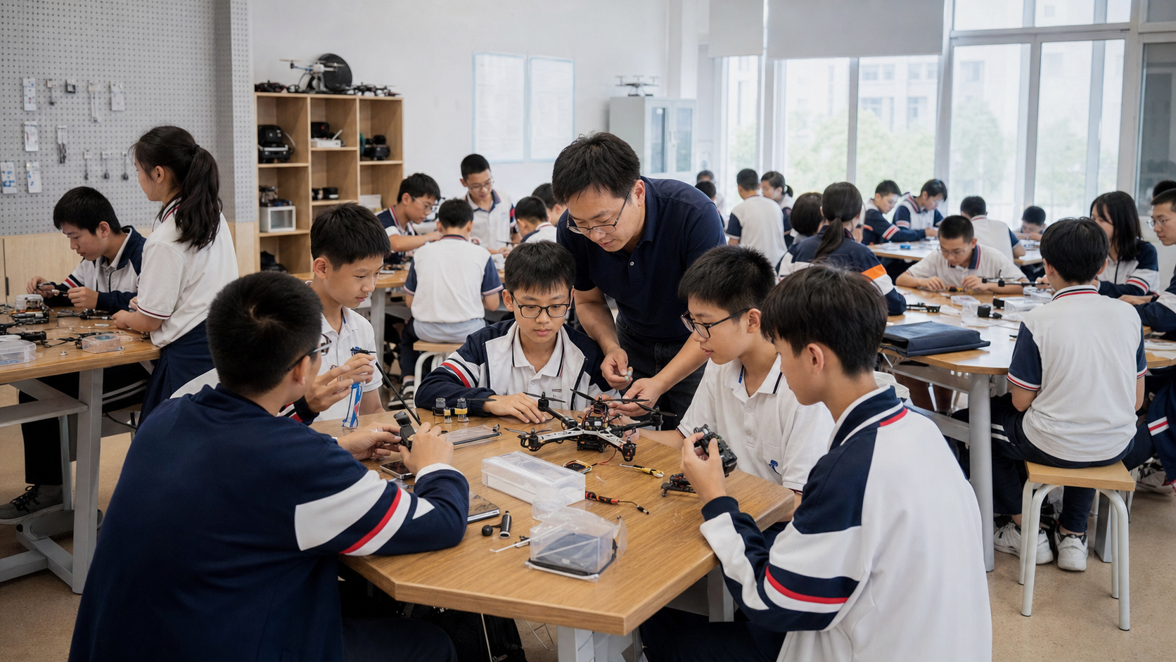 中学生低空科创实践课堂